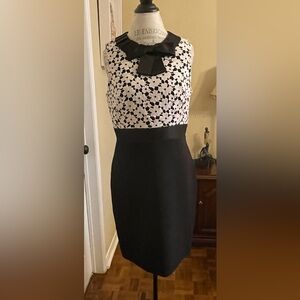 Black and beige dress